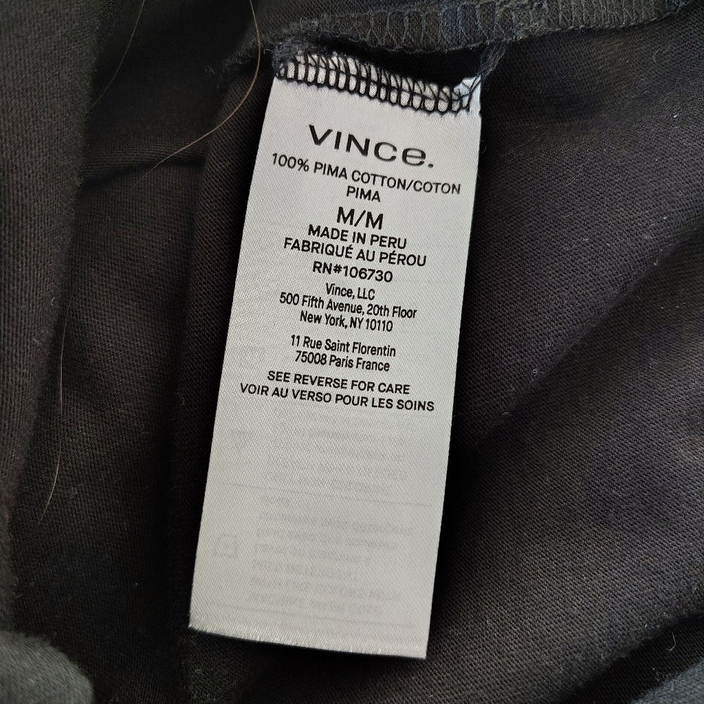 Vince Black Crew Neck T Shirt Dress M - Picture 8 of 10